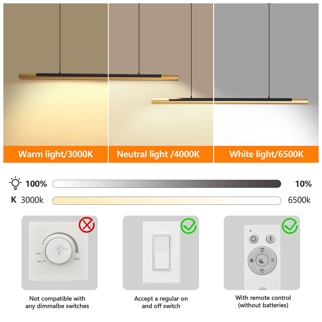 Black and gold linear pendant ceiling mounting with oval canopy detail